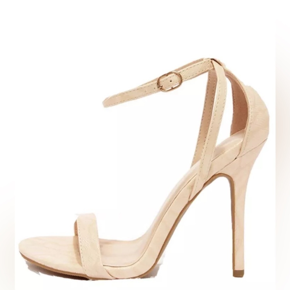 Women’s Wild Diva Lounge Beige Snake Print High Heels Size 8 US!